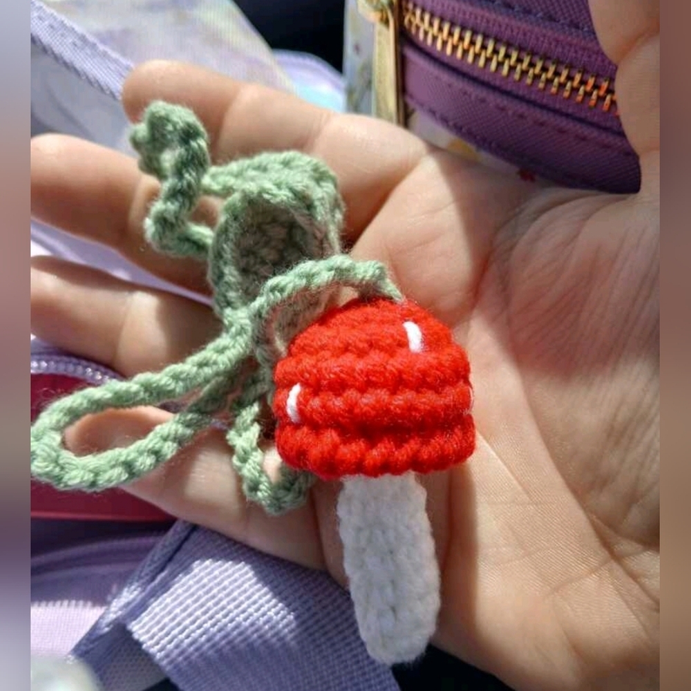 Crochet Mushroom Curtain Drawstring | Handcrafted 🌿🍄